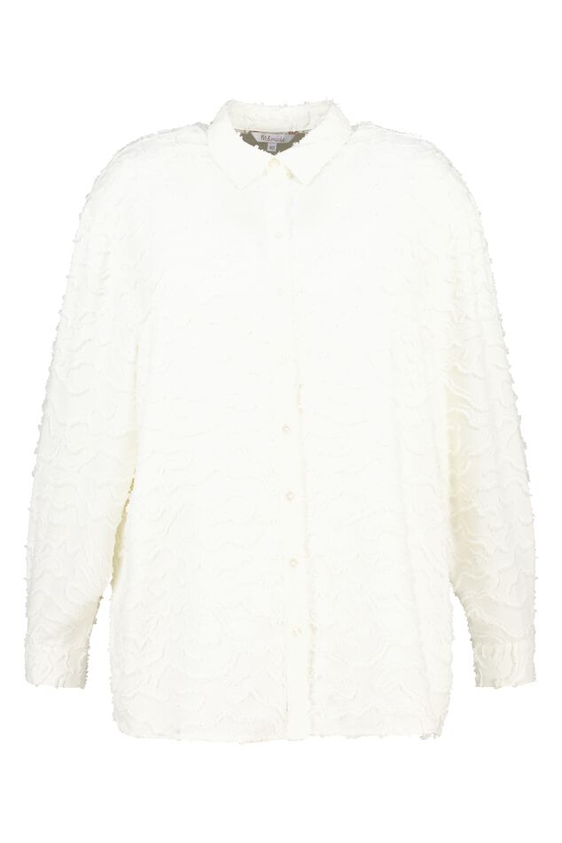 Blusa oversize de tejido estructurado image number 1