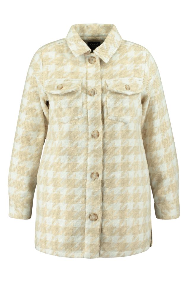 Sobrecamisa con estampado pata de gallo image number 2