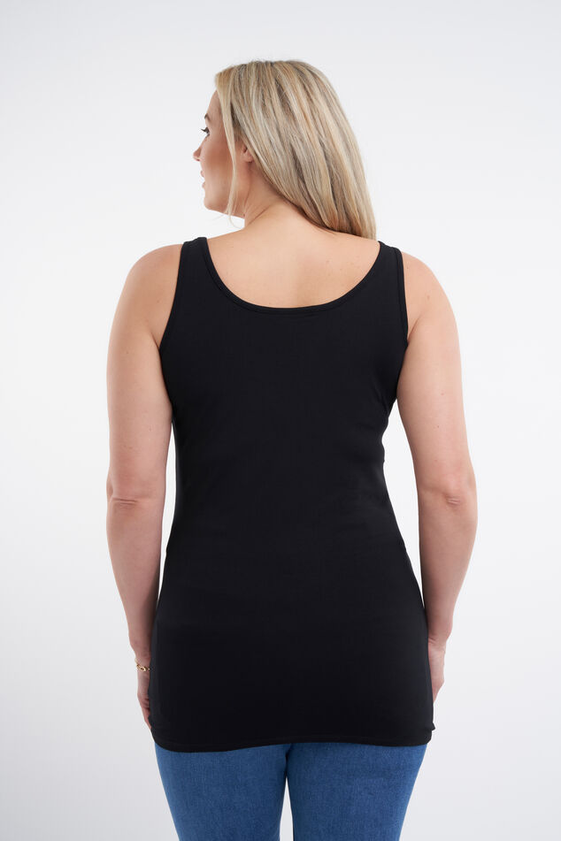 Camiseta larga sin mangas de algodón - pack de dos image number 3