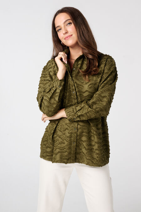 Blusa oversize de tejido estructurado Blusa oversize de tejido estructurado