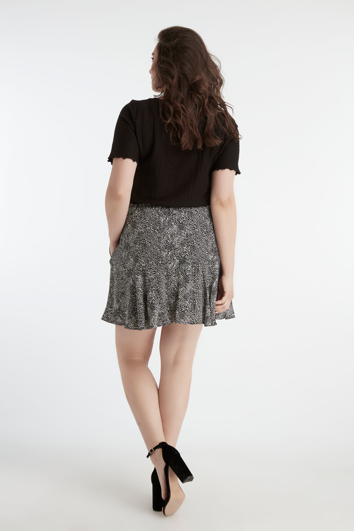 Falda pantal&oacute;n con cintur&oacute;n de lazo image number 4