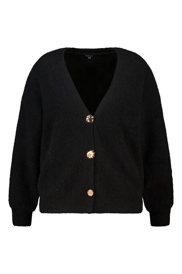 Cárdigan con botones dorados image number 1