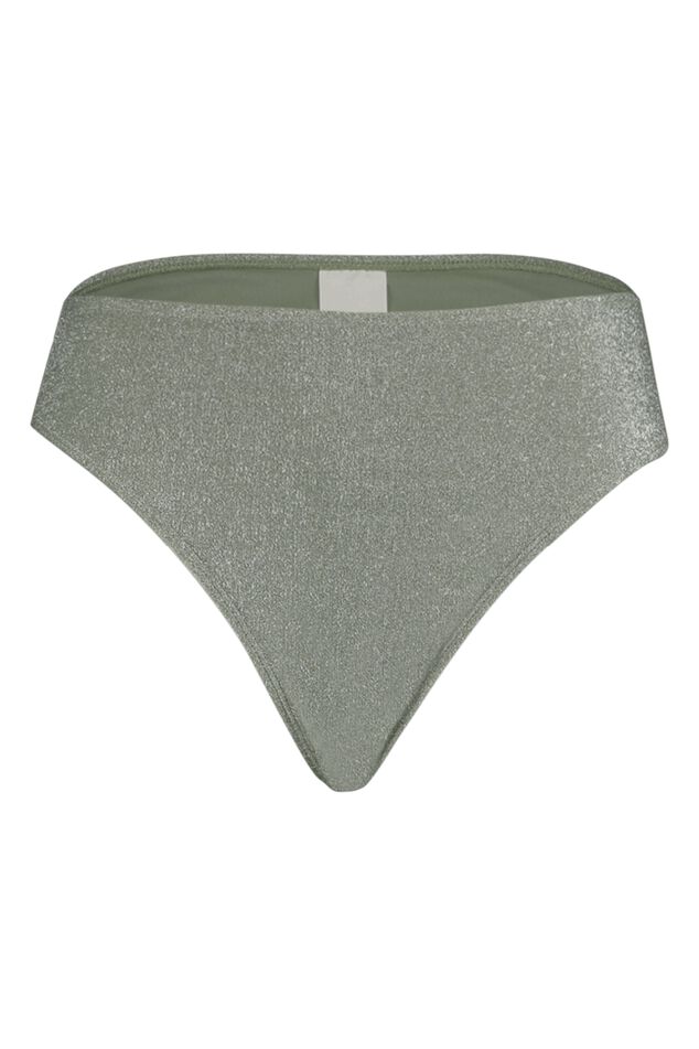 Braguita de bikini de talle alto con purpurina image number 2
