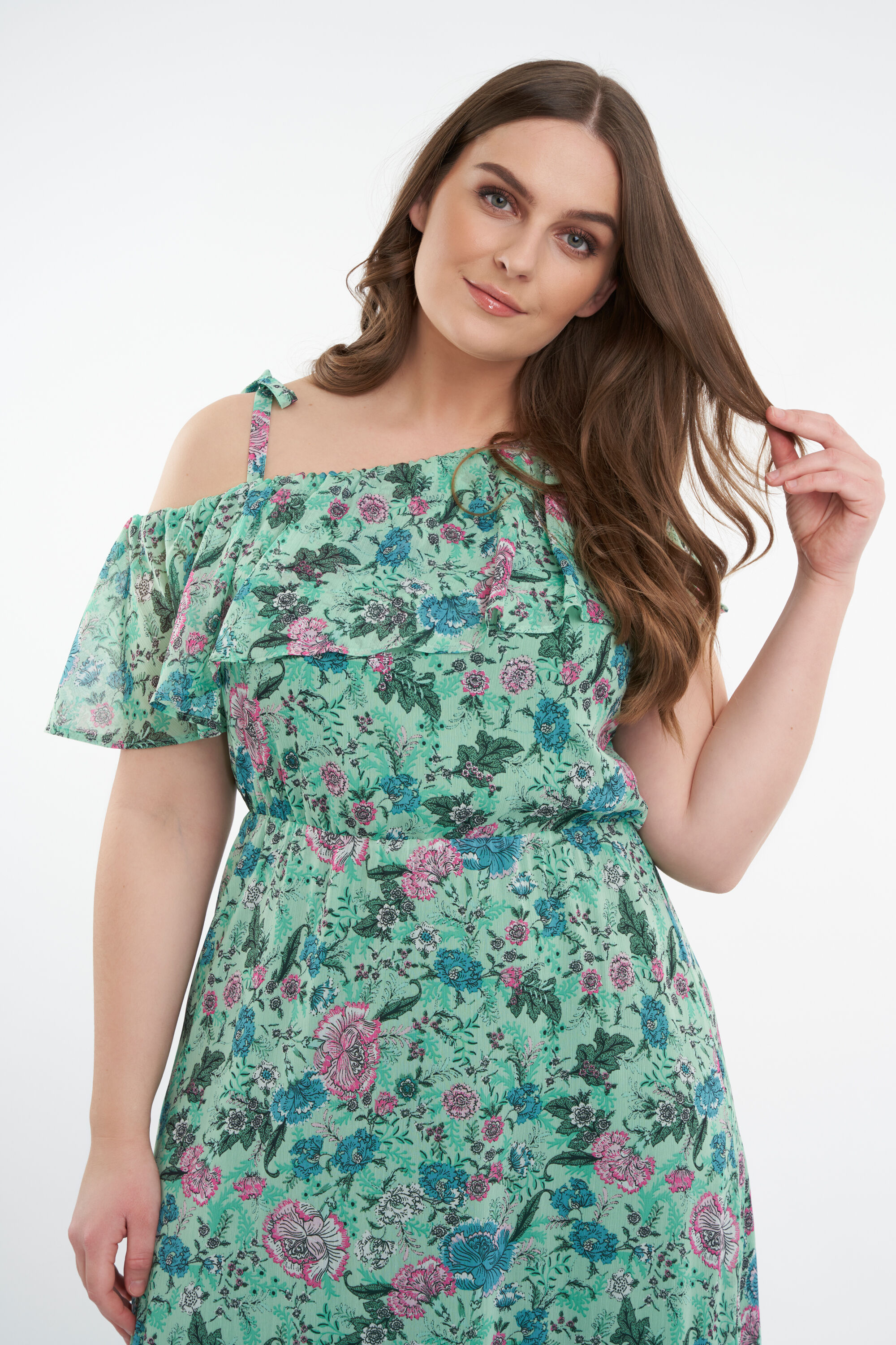 Vestido largo con estampado  image number 6