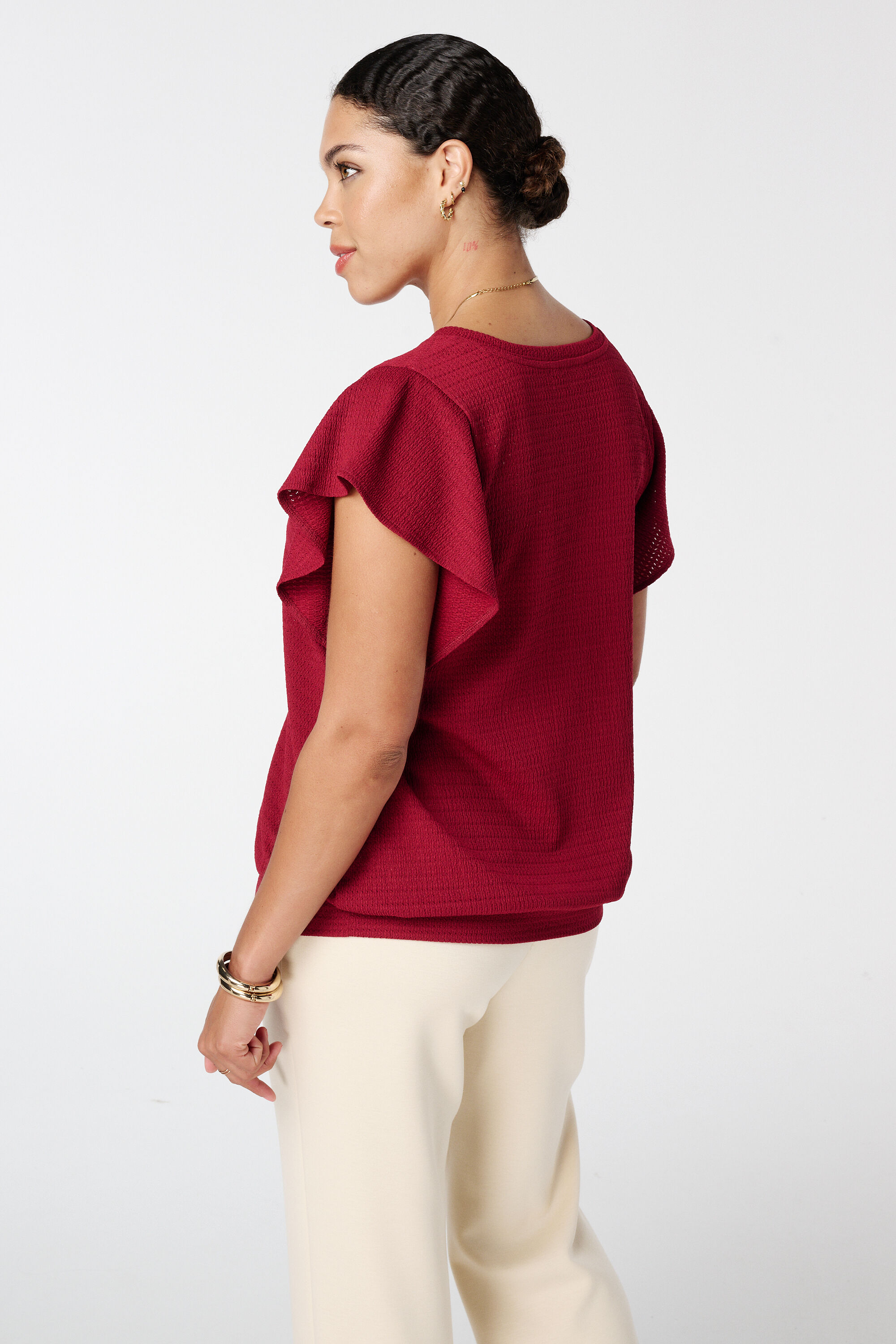 Top con manga mariposa image number 3