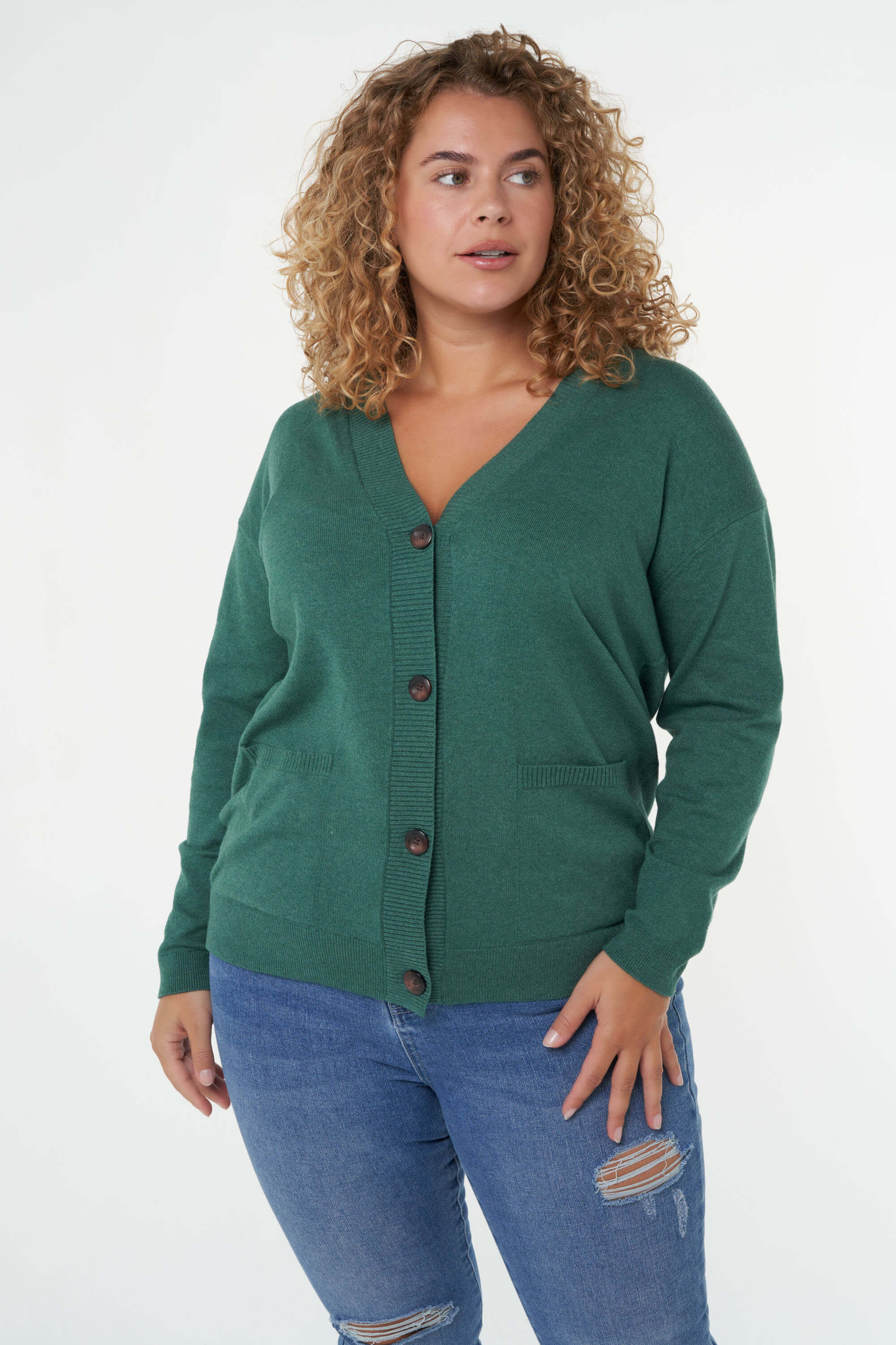 C&aacute;rdigan de punto con botones image number 7