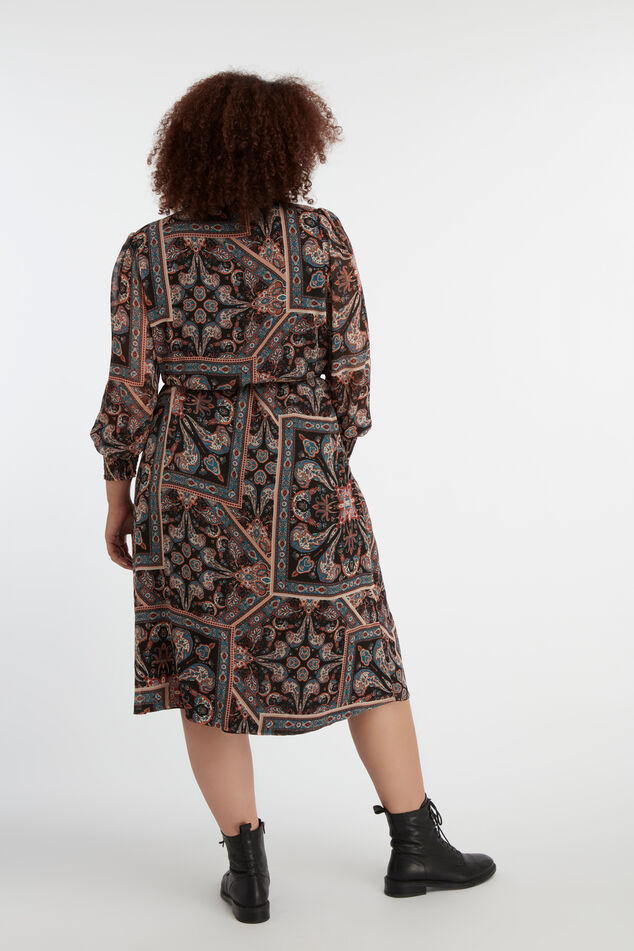 Vestido midi con estampado paisley image number 3
