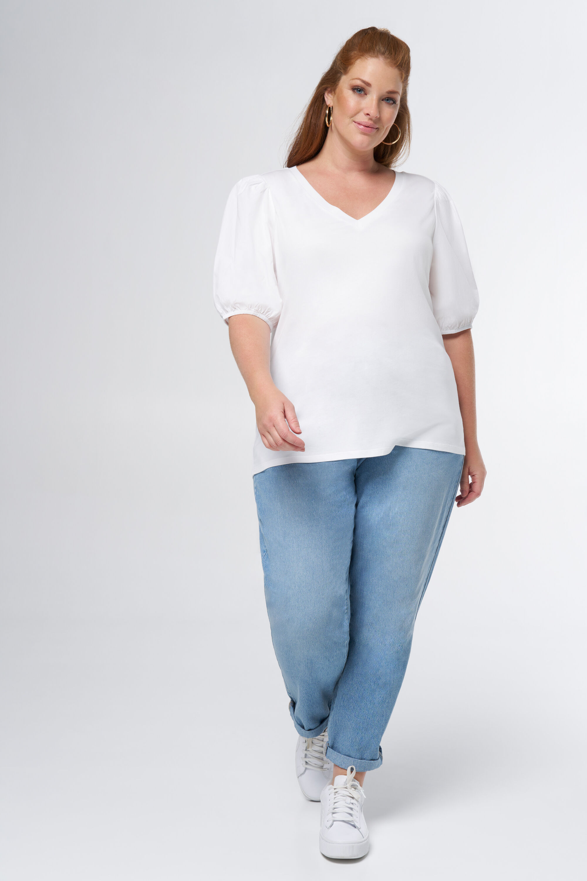 Top con manga abullonada image number 6