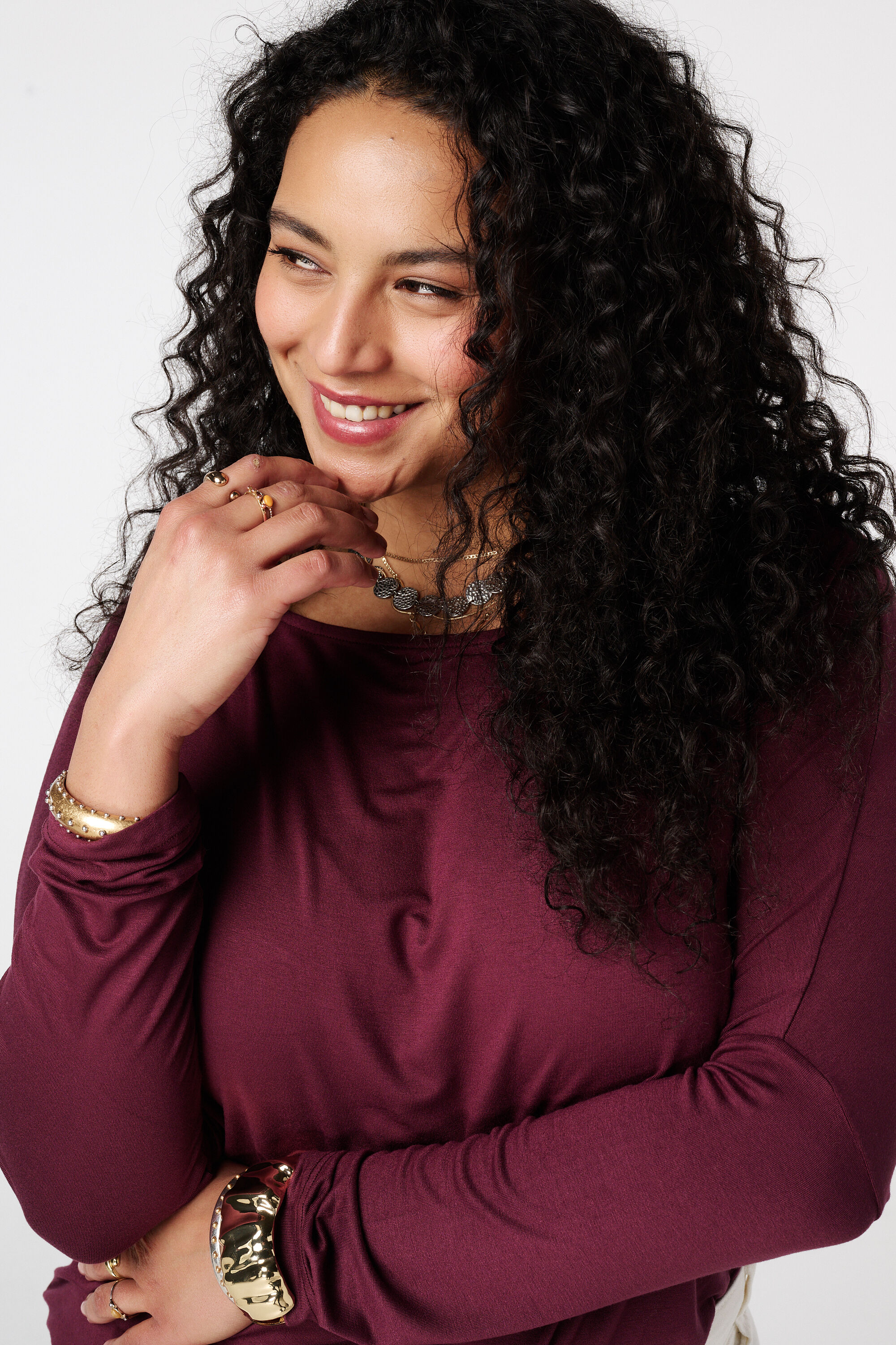 Top con escote barco image number 4