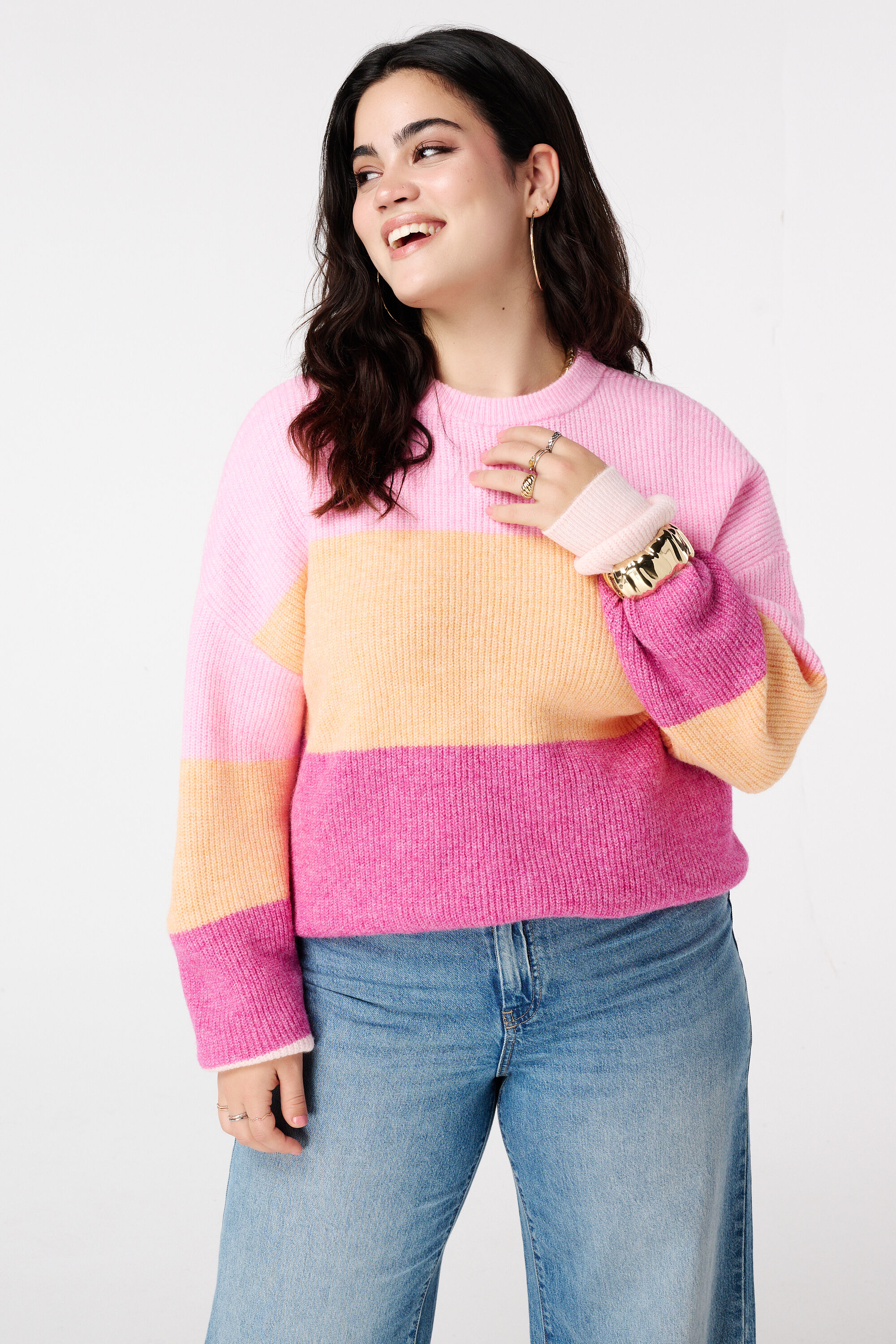 Jersey de punto con mangas acampanadas