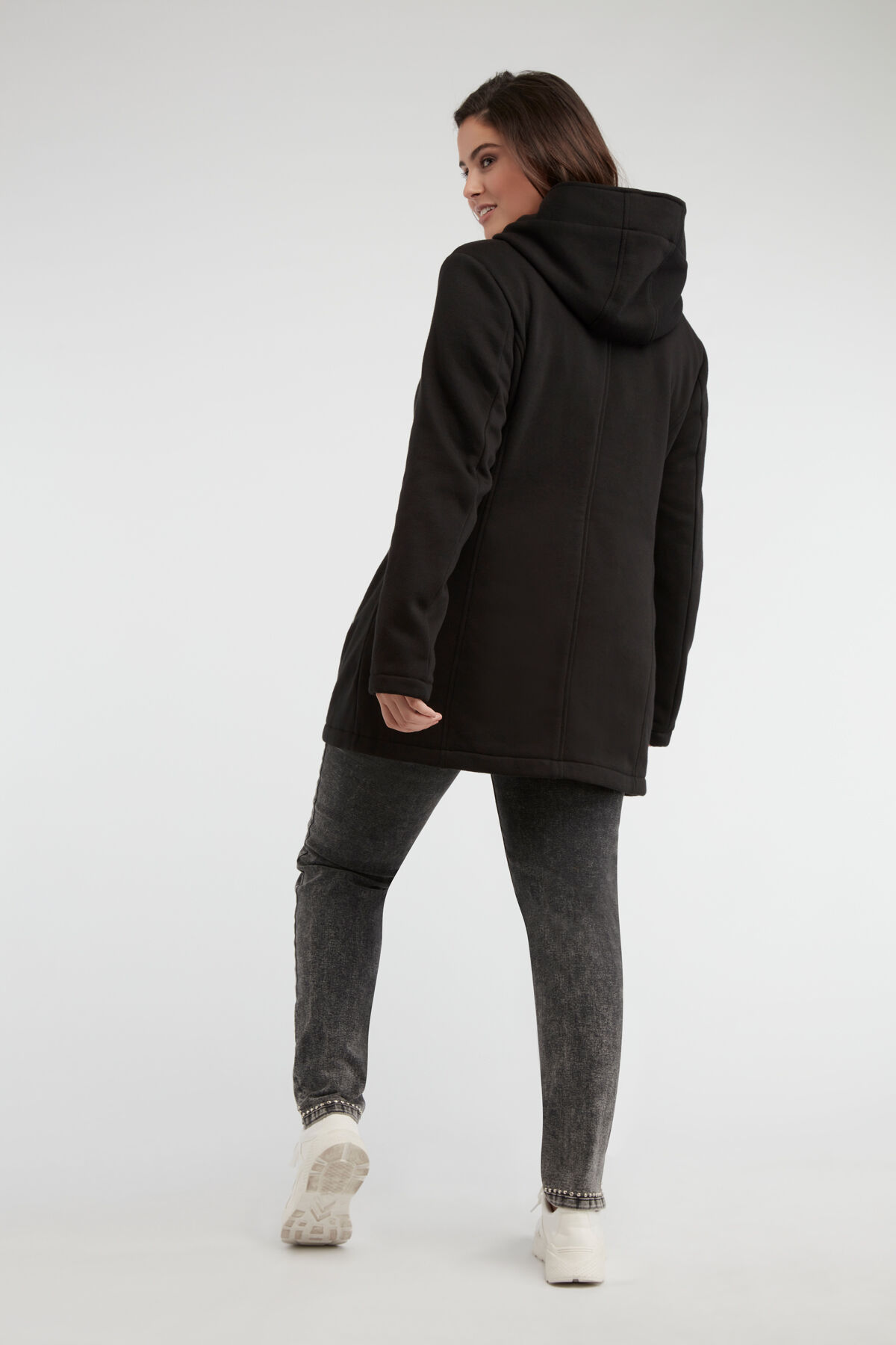 Chaqueta de tejido jersey con capucha image number 4