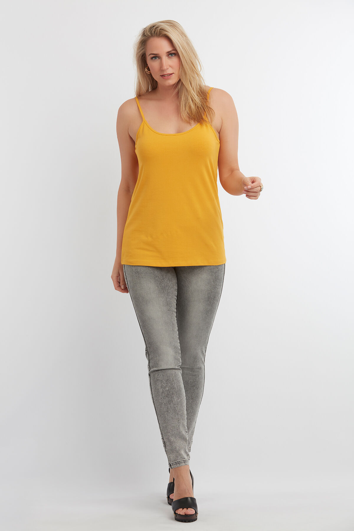 Camisola de algod&oacute;n con tirantes finos image number 3