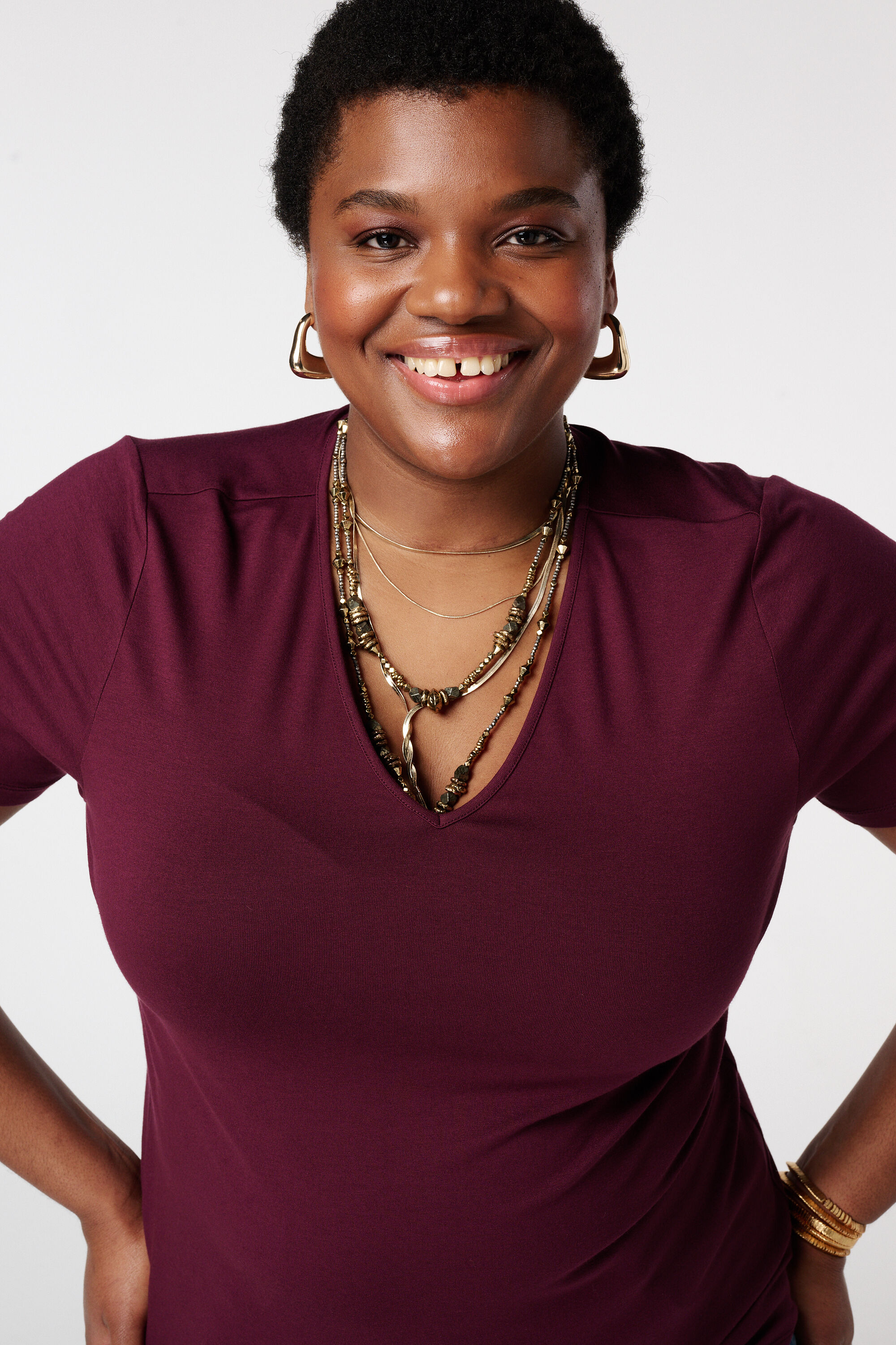 Camiseta con escote en V image number 4