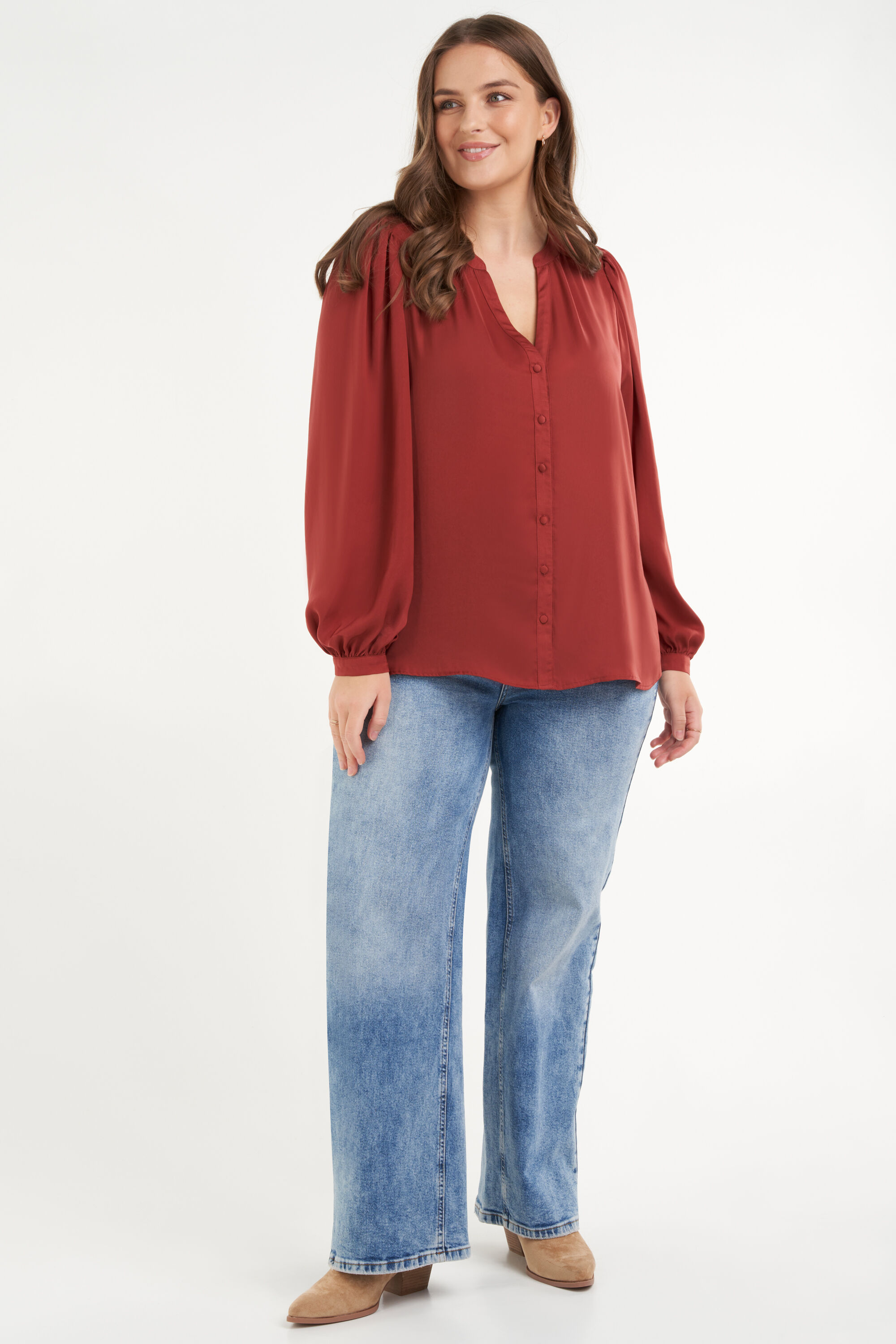Blusa de sat&eacute;n  image number 5