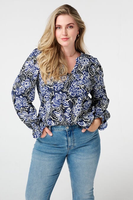 Top estampado y con textura Top estampado y con textura