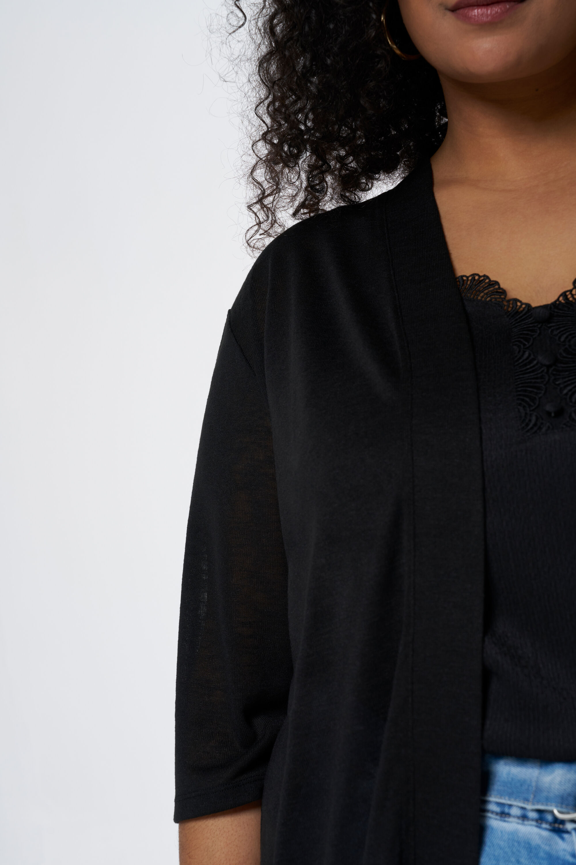 C&aacute;rdigan con mangas tres cuartos image number 4