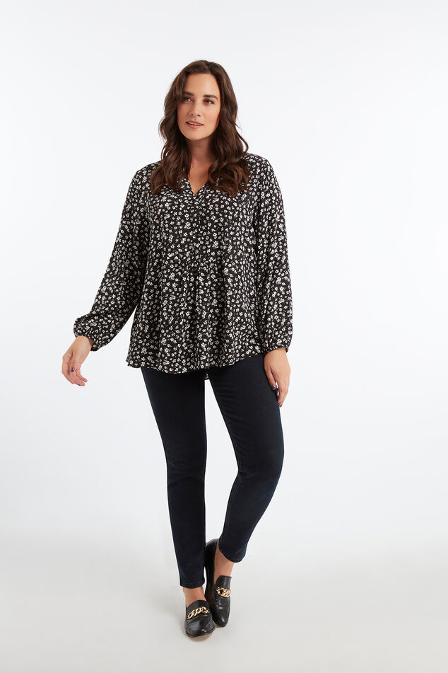 Blusa con estampado floral image number 0