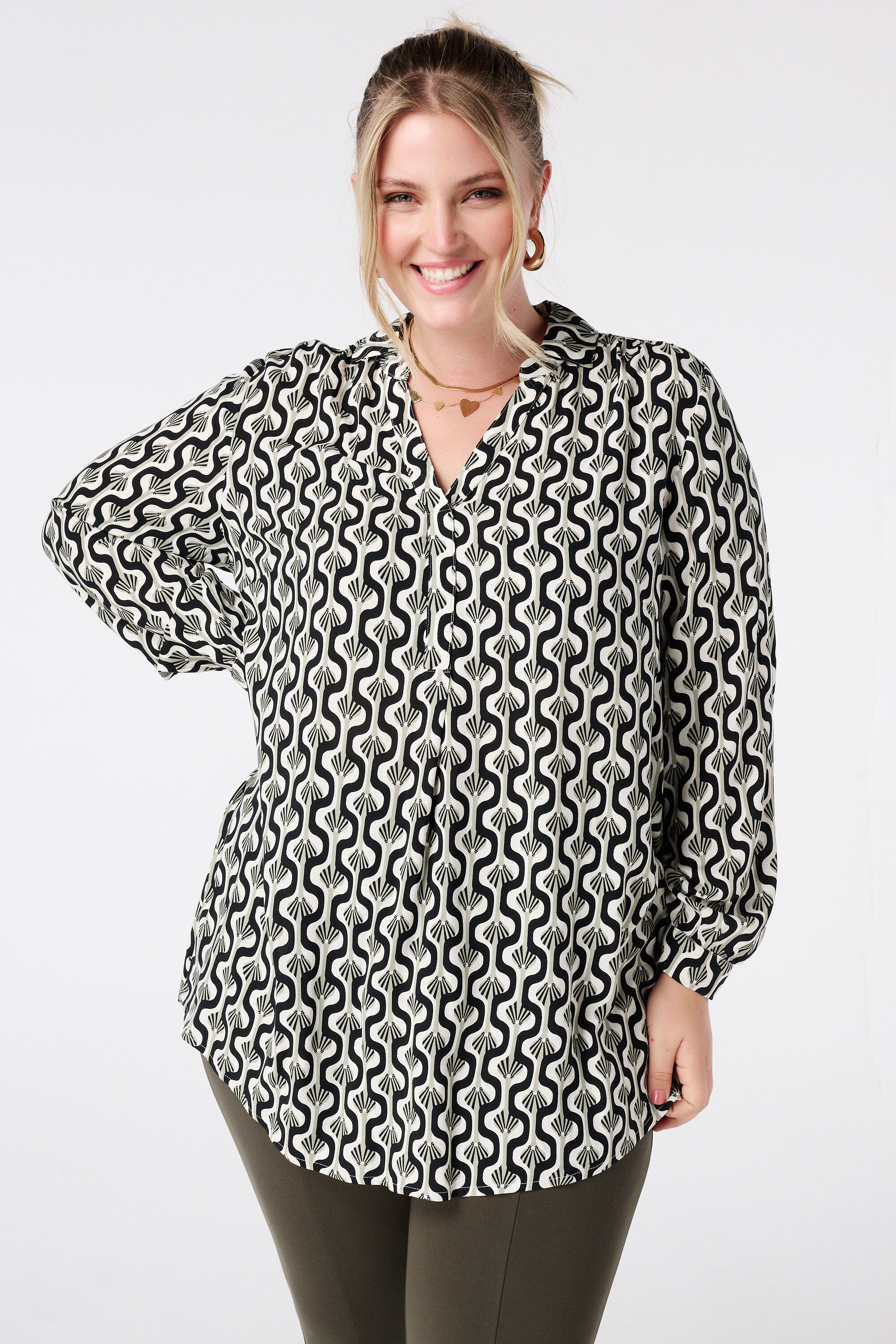 Blusa oversize con estampado