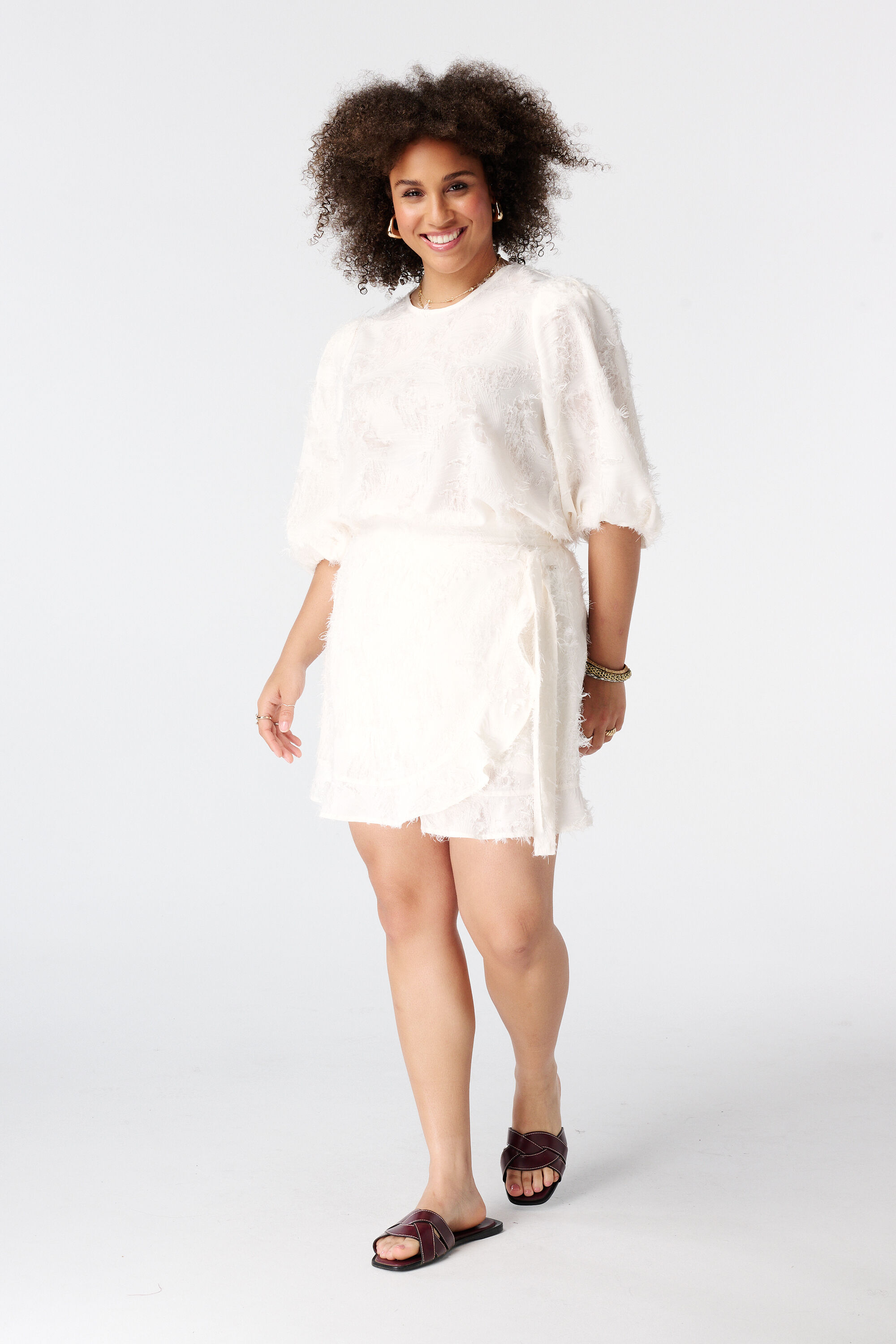 Skort cruzado fluffy