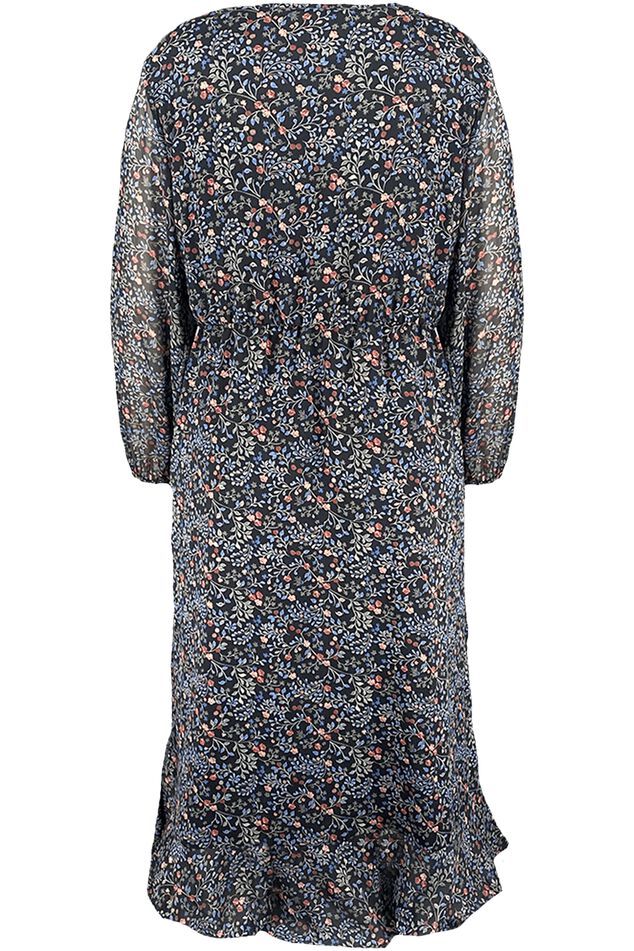 Vestido cruzado largo con estampado floral image number 2