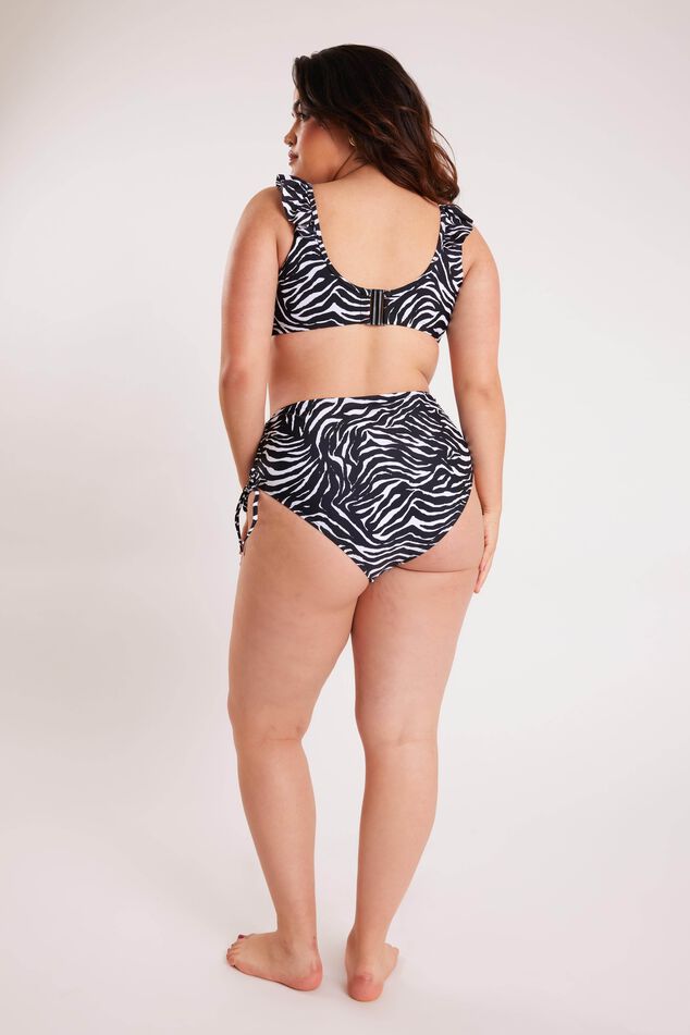 Braguita de bikini de talle alto con estampado image number 5