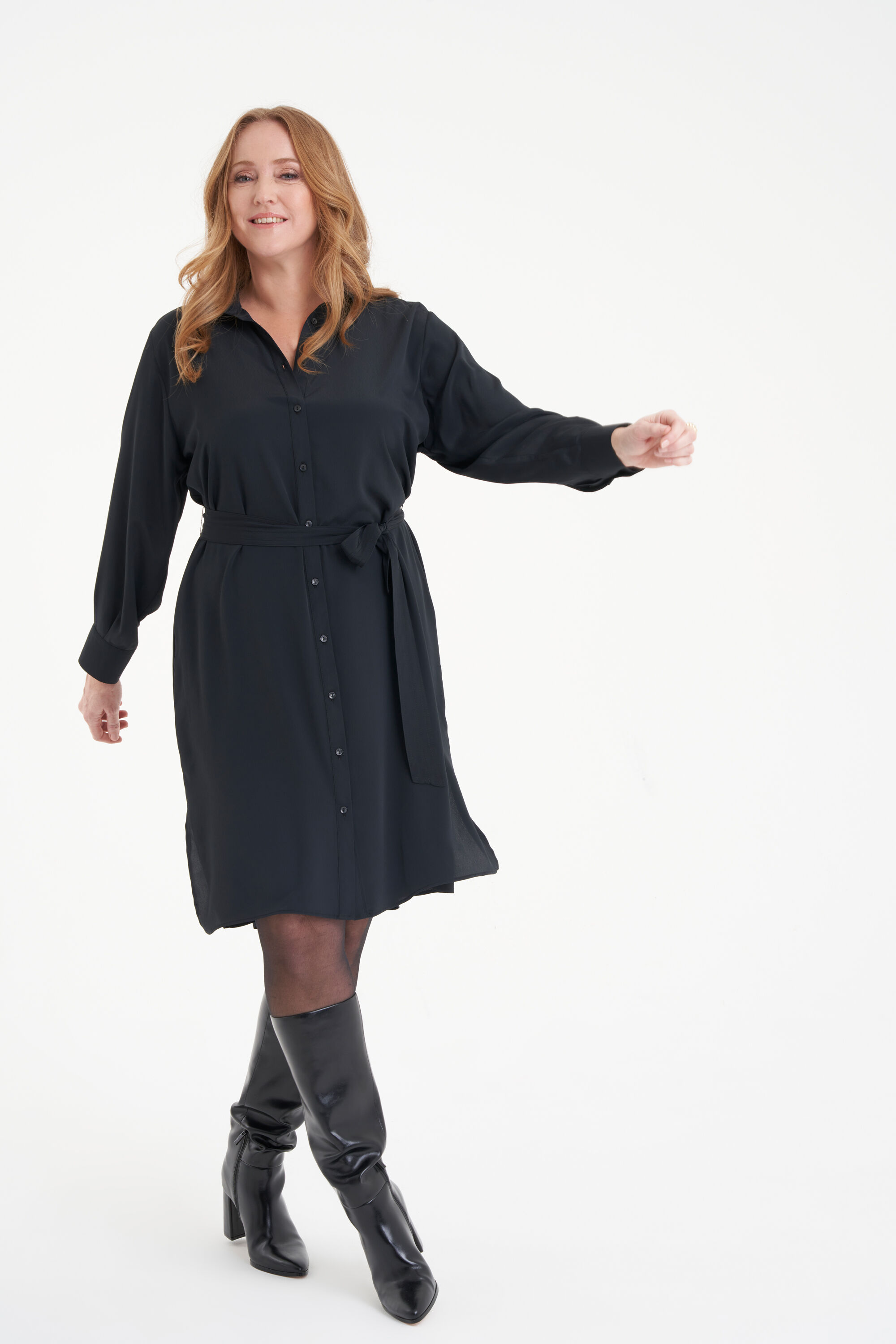 Vestido blusa con cintur&oacute;n image number 7