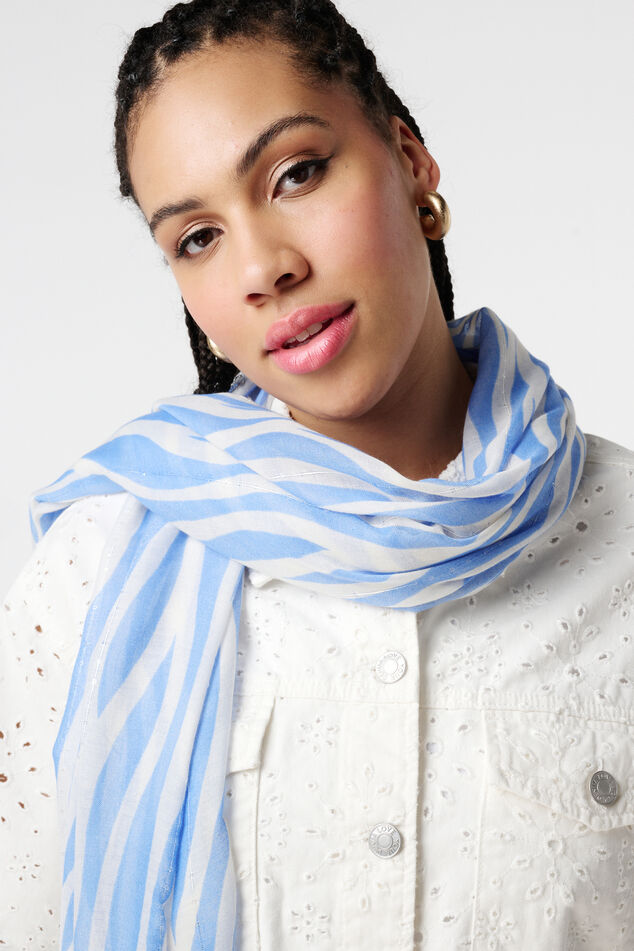 Bufanda con estampado de cebra image number 2