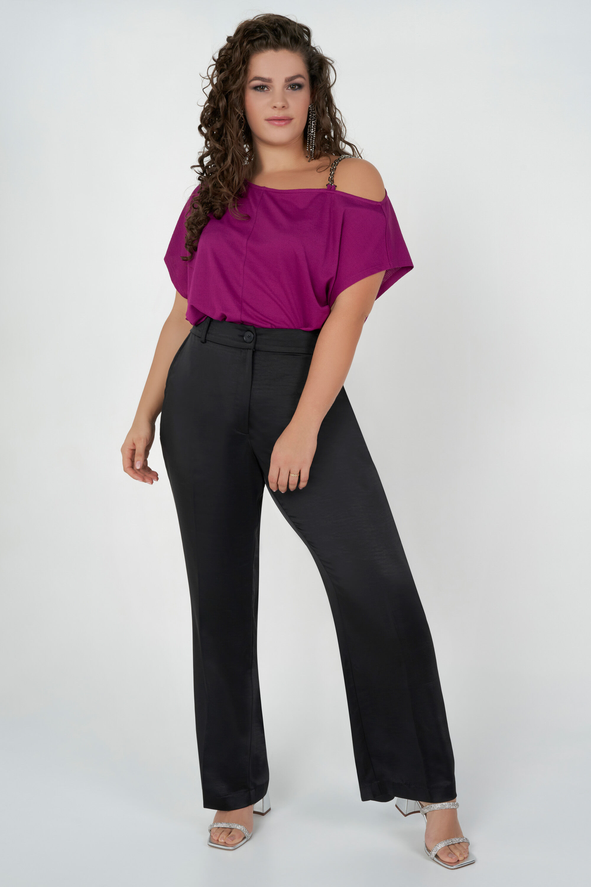 Pantalones de sat&eacute;n image number 0