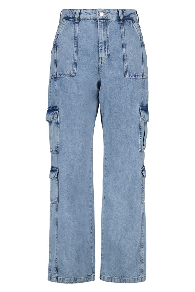 Vaqueros cargo de denim image number 2
