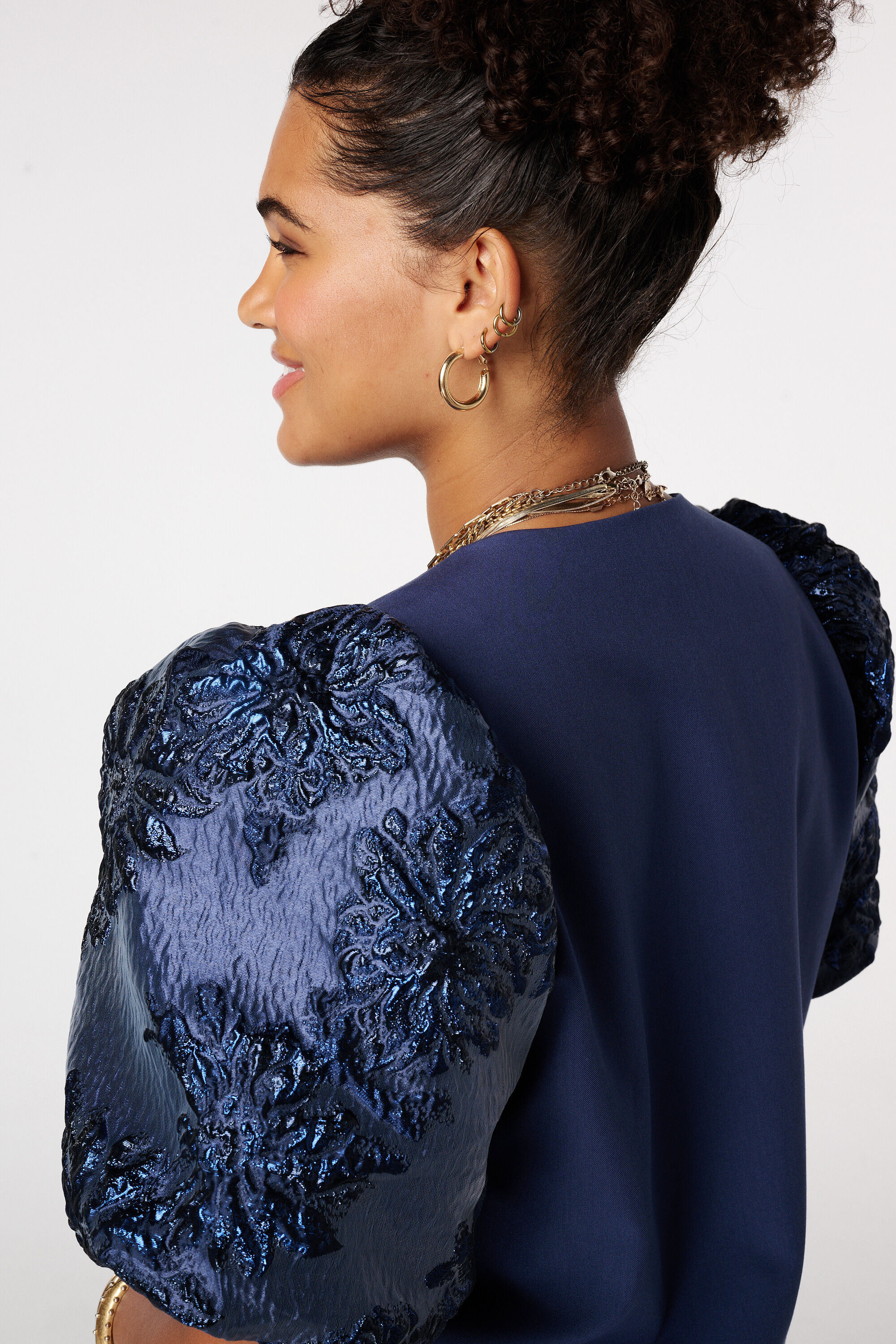 Top con mangas de jacquard image number 4