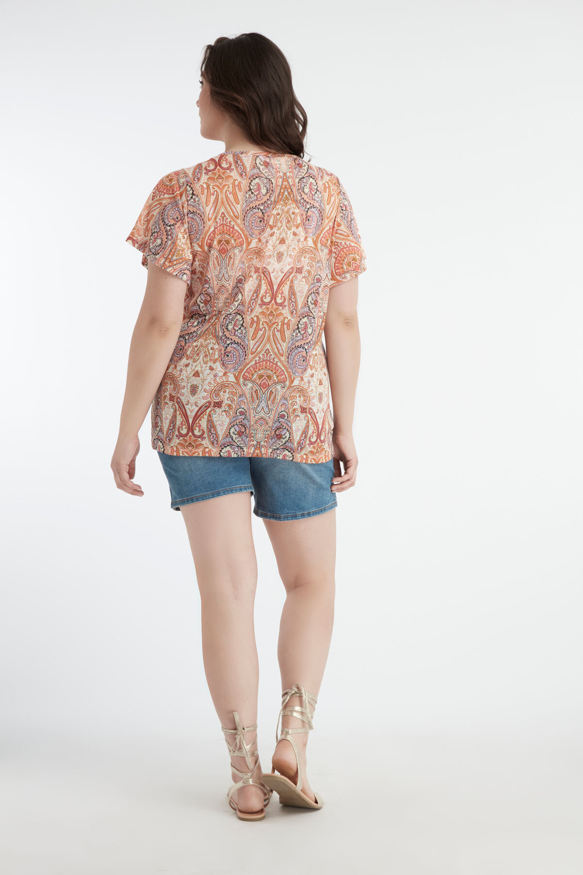 Blusa con estampado de cachemira image number 4