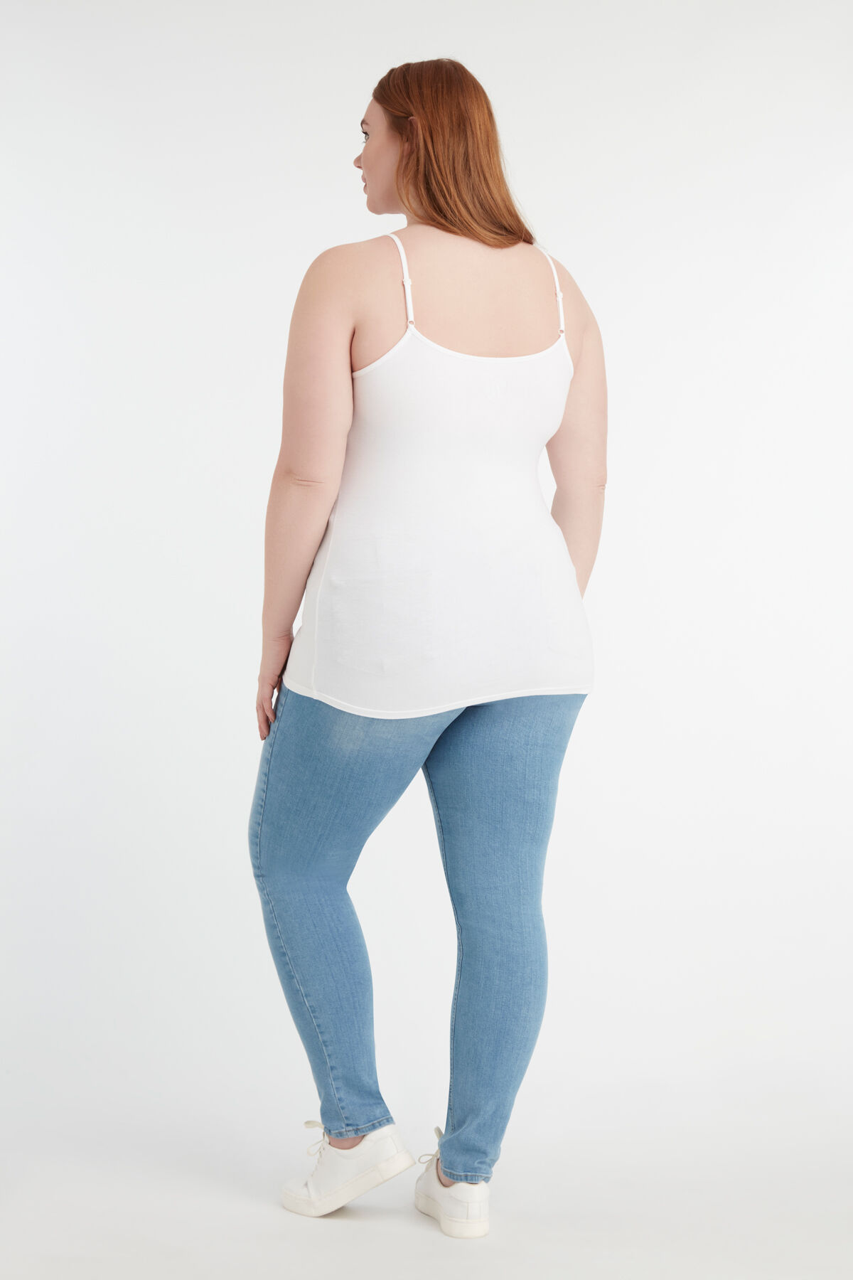 Camisola de algod&oacute;n con tirantes finos image number 4