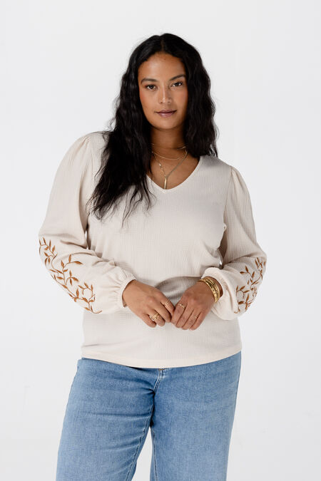 Top con bordado Top con bordado