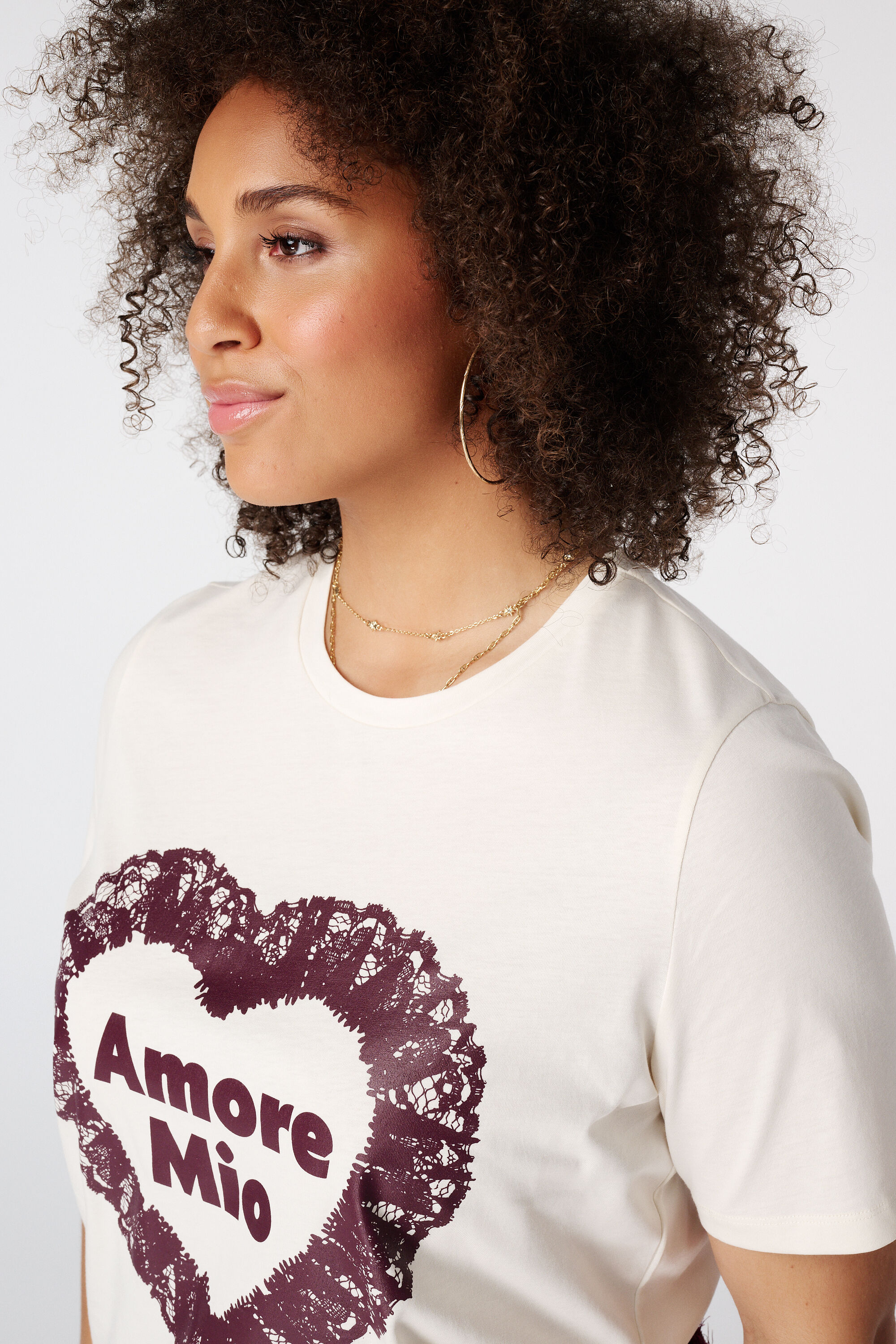 Camiseta con ilustraci&oacute;n de encaje image number 4