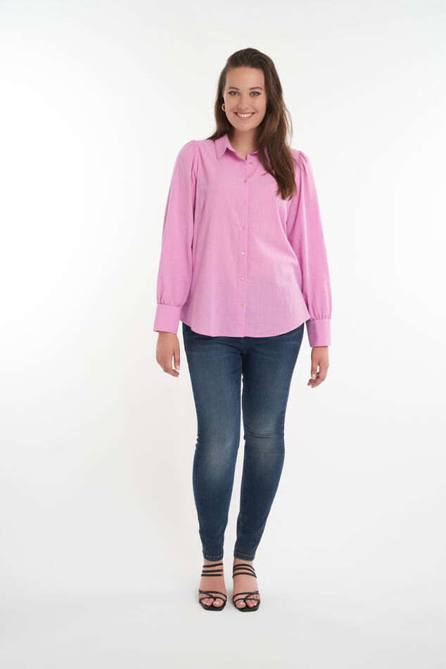 Blusa con mangas abullonadas image number 6
