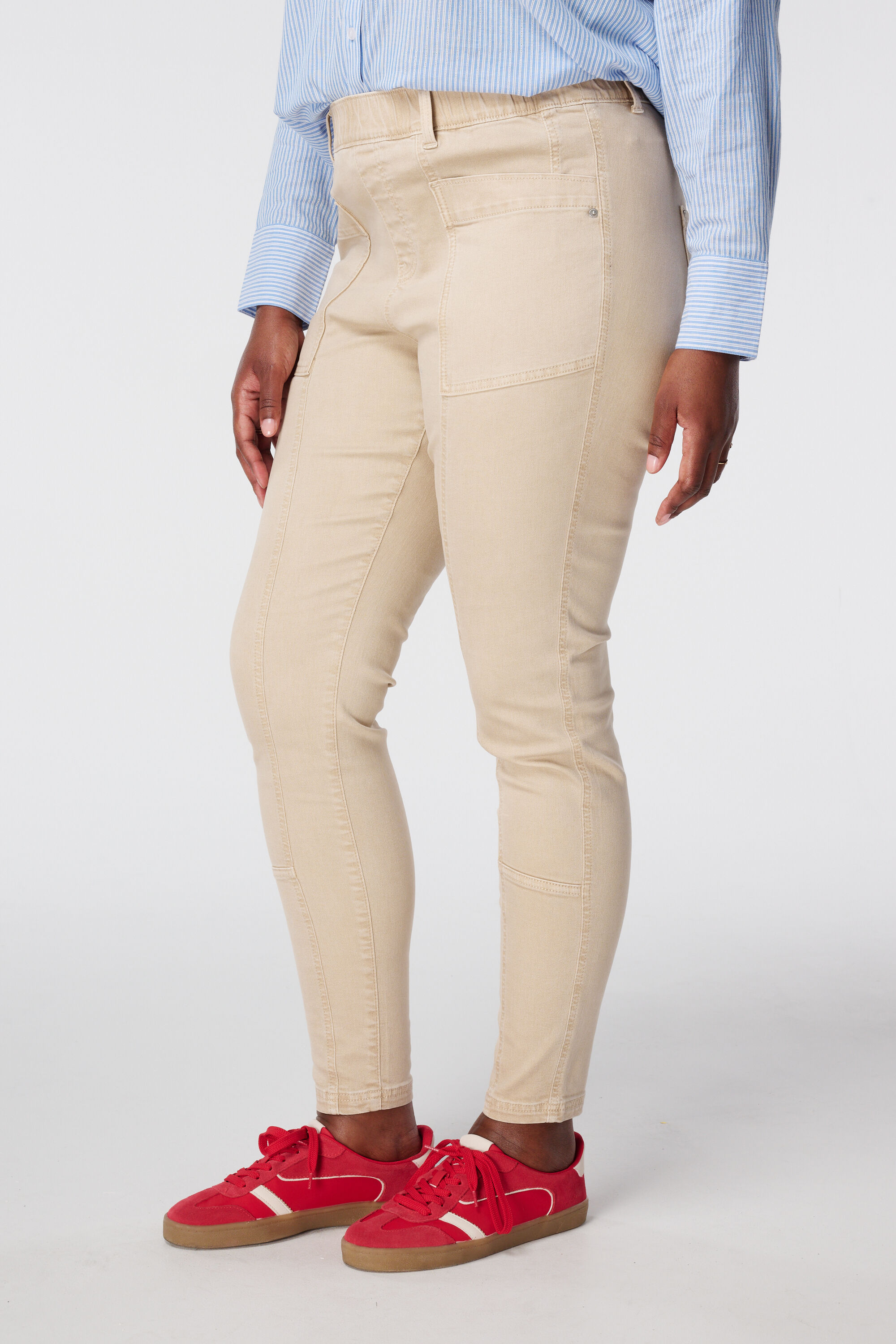 Treggings cargo de corte pitillo image number 5