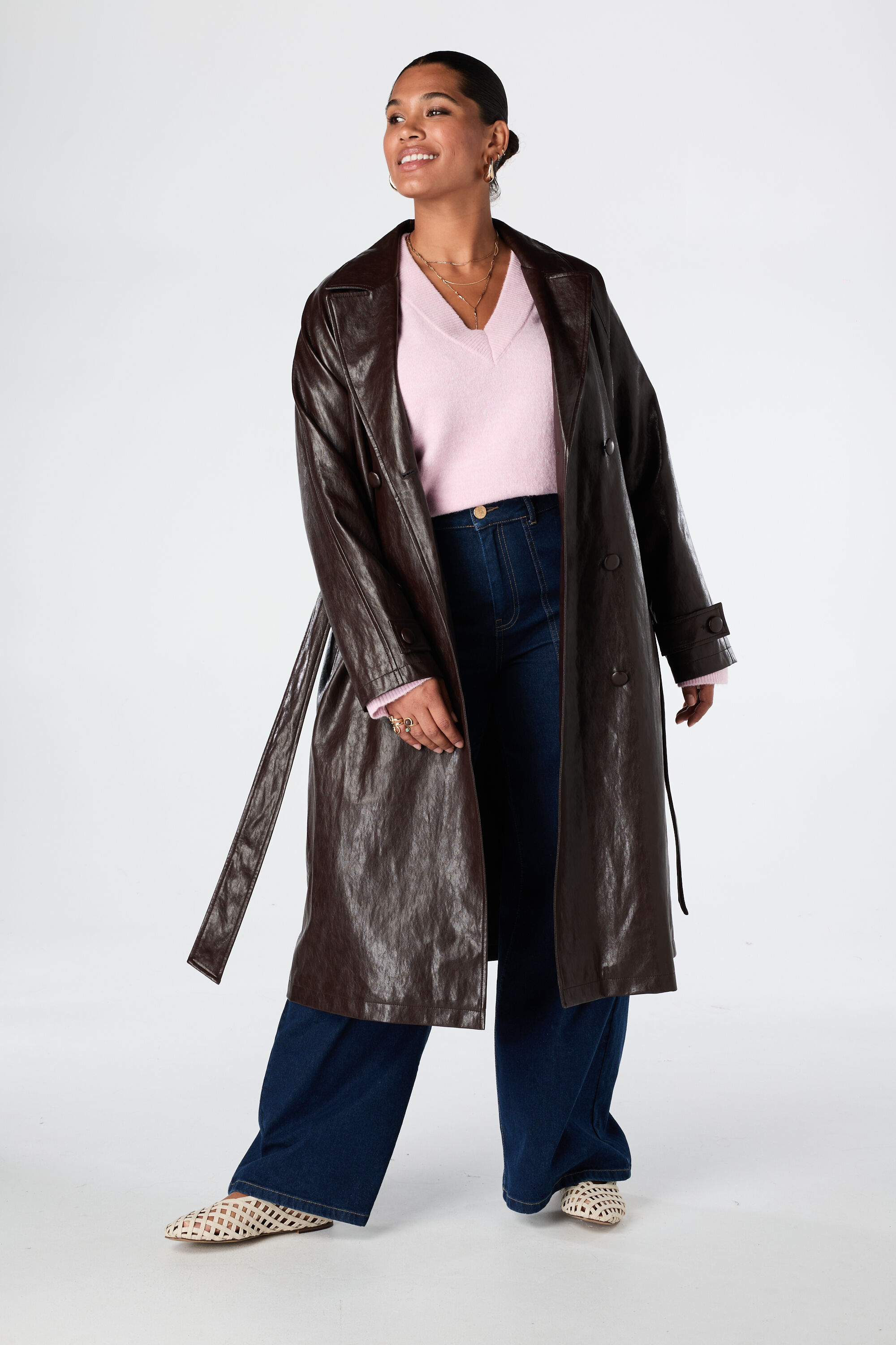 Gabardina de doble botonadura image number 5