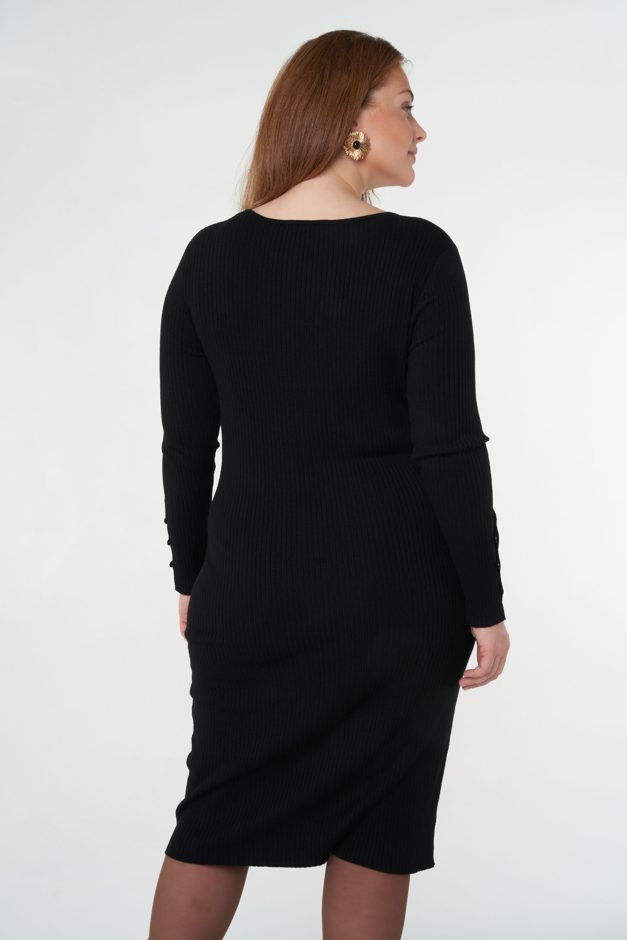 Vestido de punto acanalado image number 4