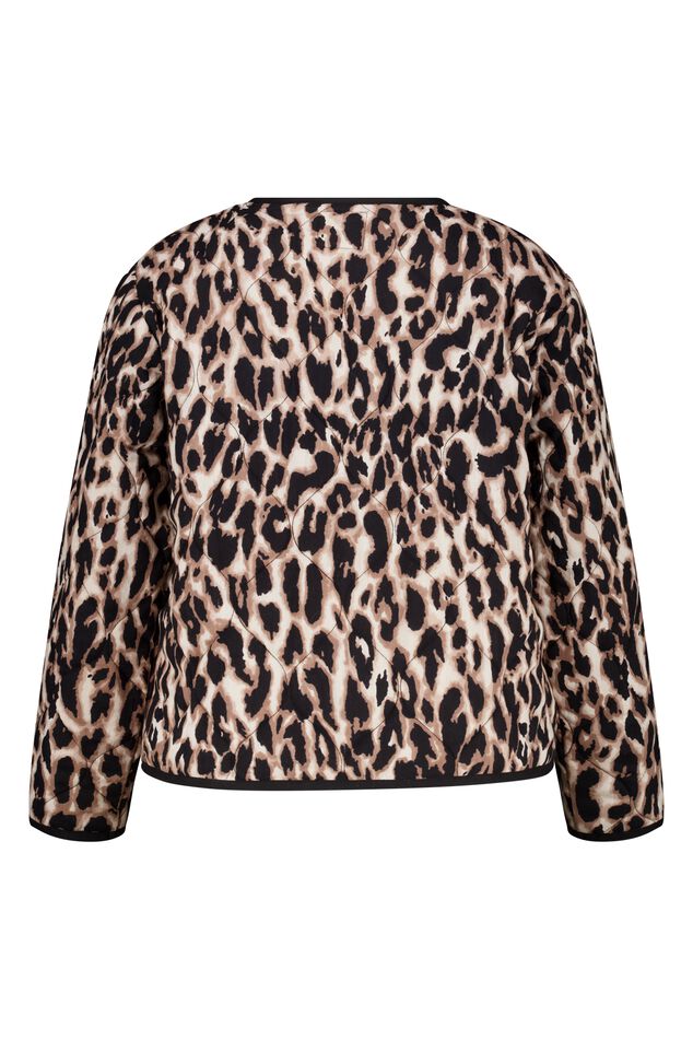 Chaqueta acolchada con estampado de pantera image number 2