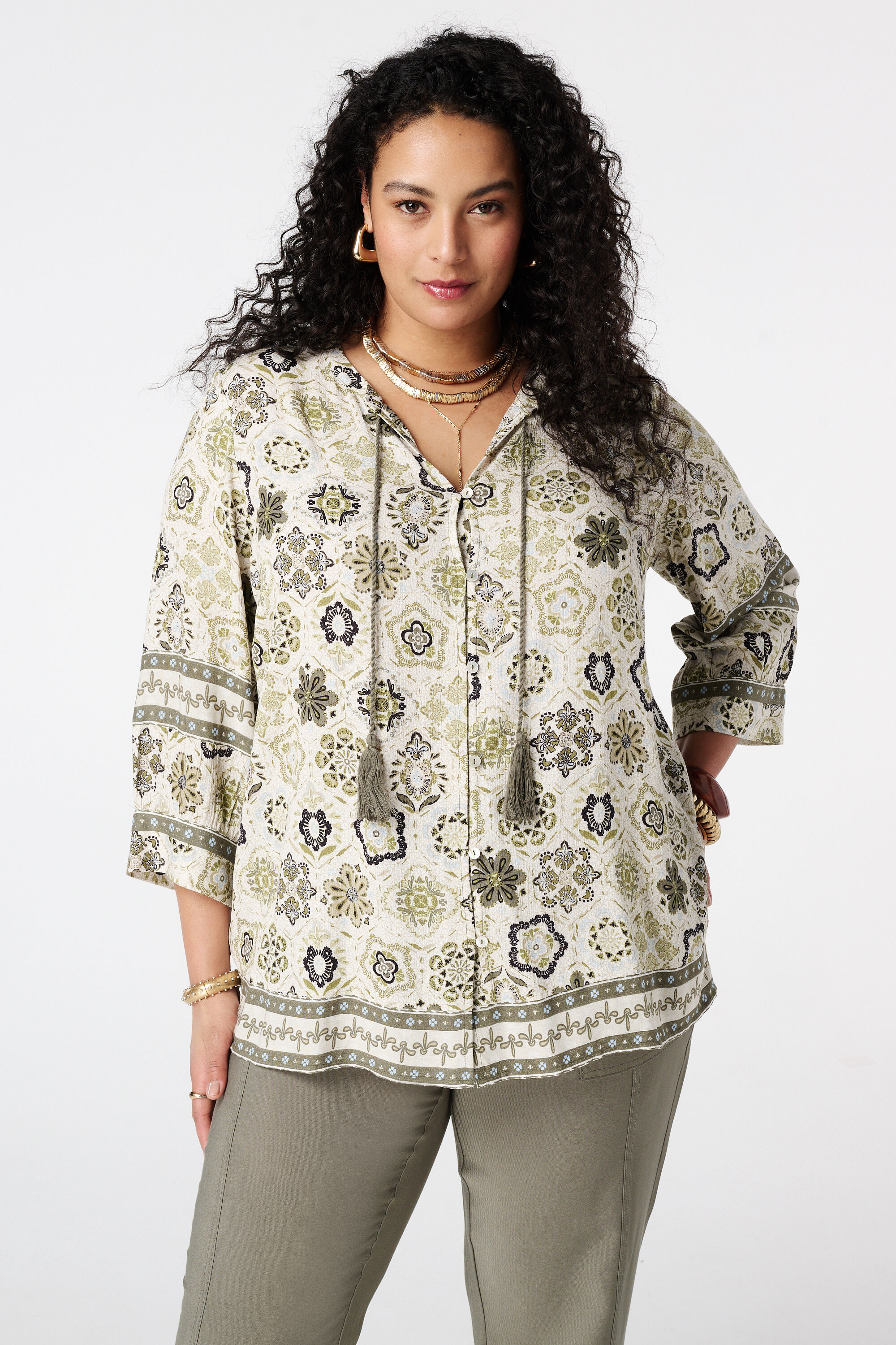 Blusa con cierre de botones