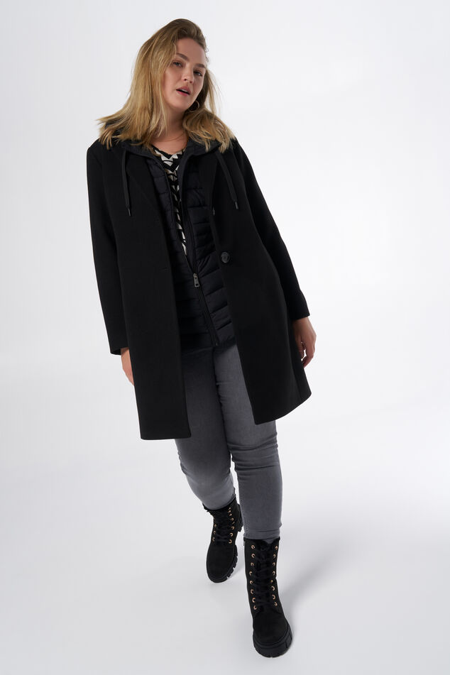 Abrigo con cierre de botón image number 5