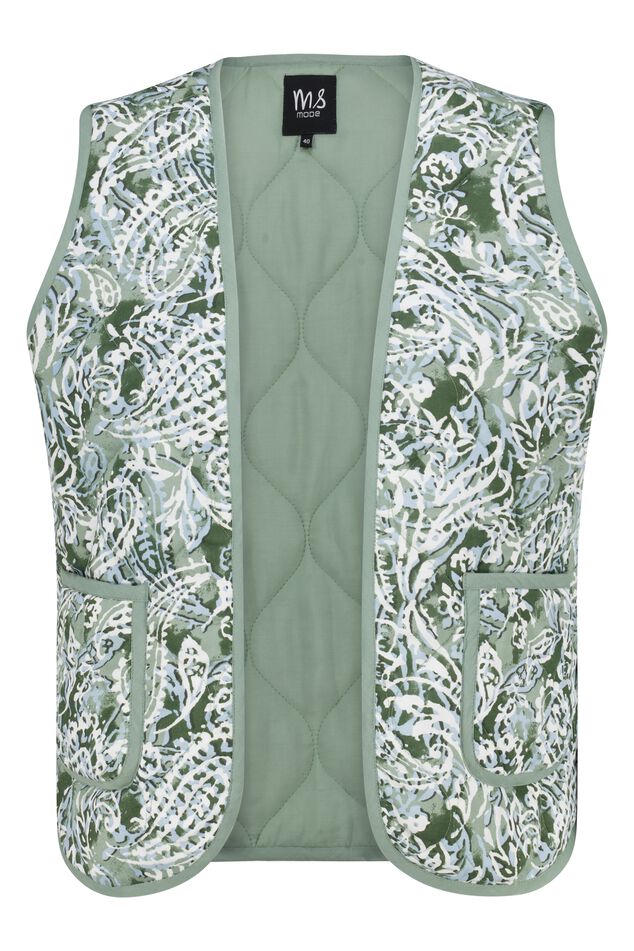 Chaleco paisley acolchado image number 1