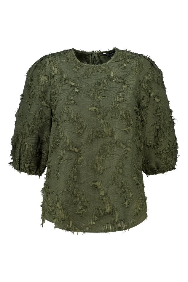 Blusa con mangas cortas abullonadas image number 1