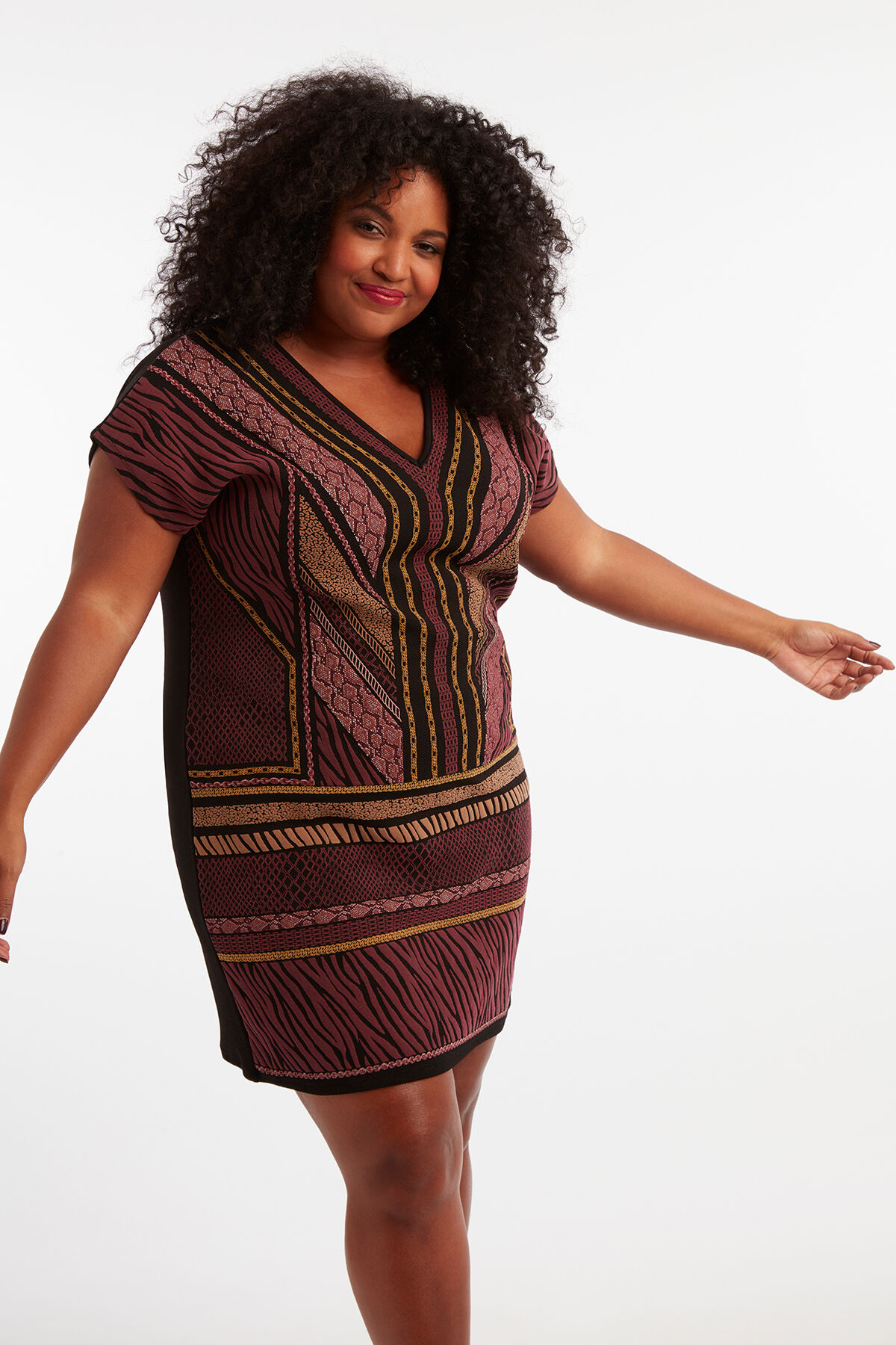 Vestido con estampado wax image number 5