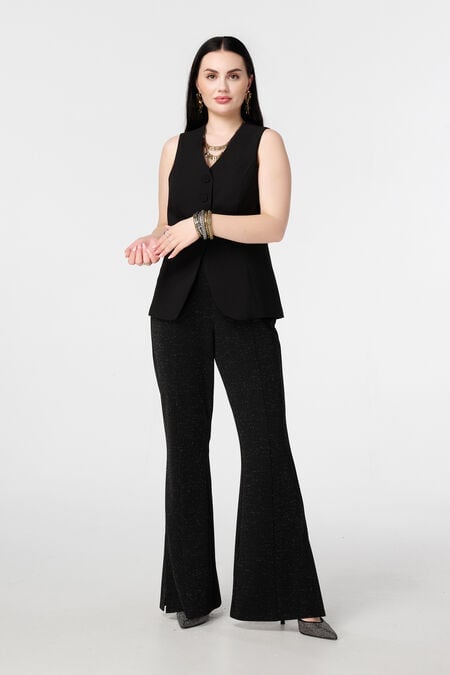 Leggings acampanados con purpurina Leggings acampanados con purpurina