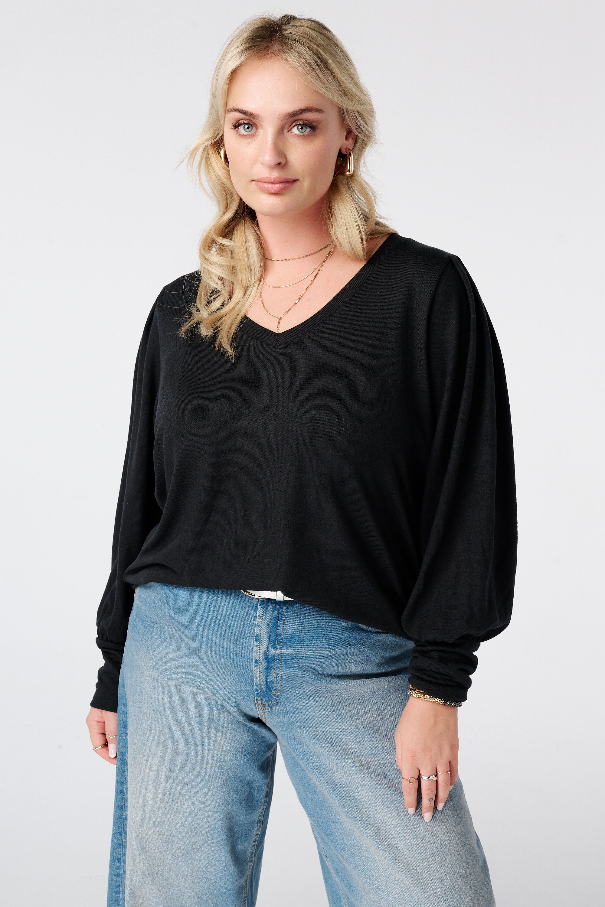 Sudadera con mangas abullonadas