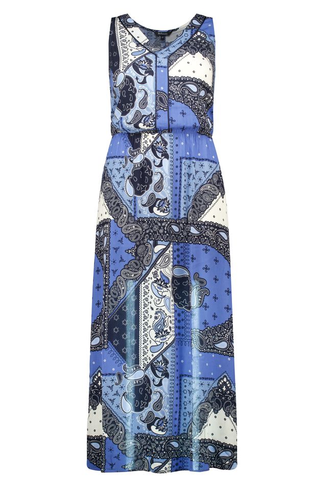 Maxivestido sin mangas con estampado paisley image number 1