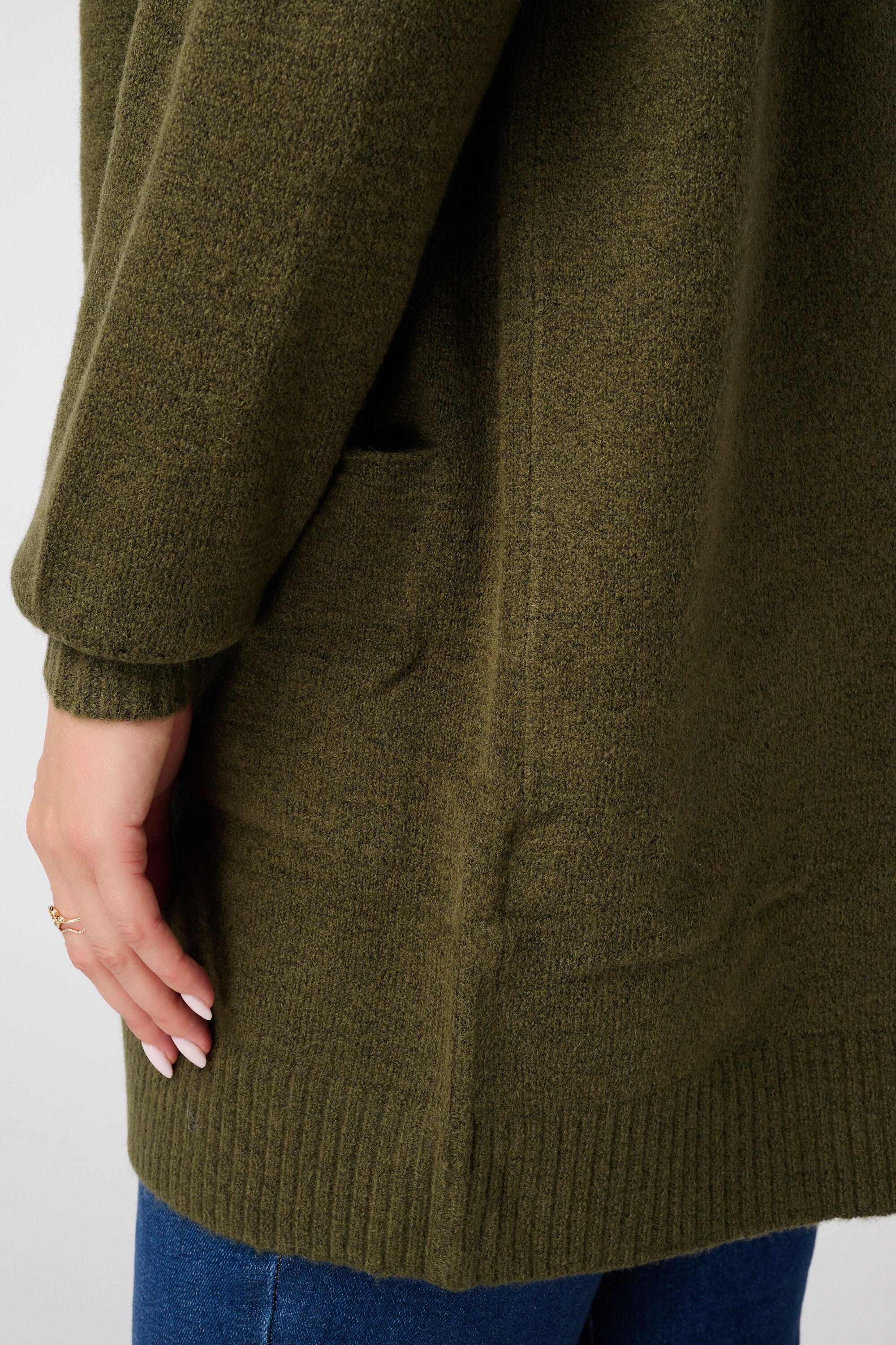 Chaqueta de punto media con bolsillos image number 6