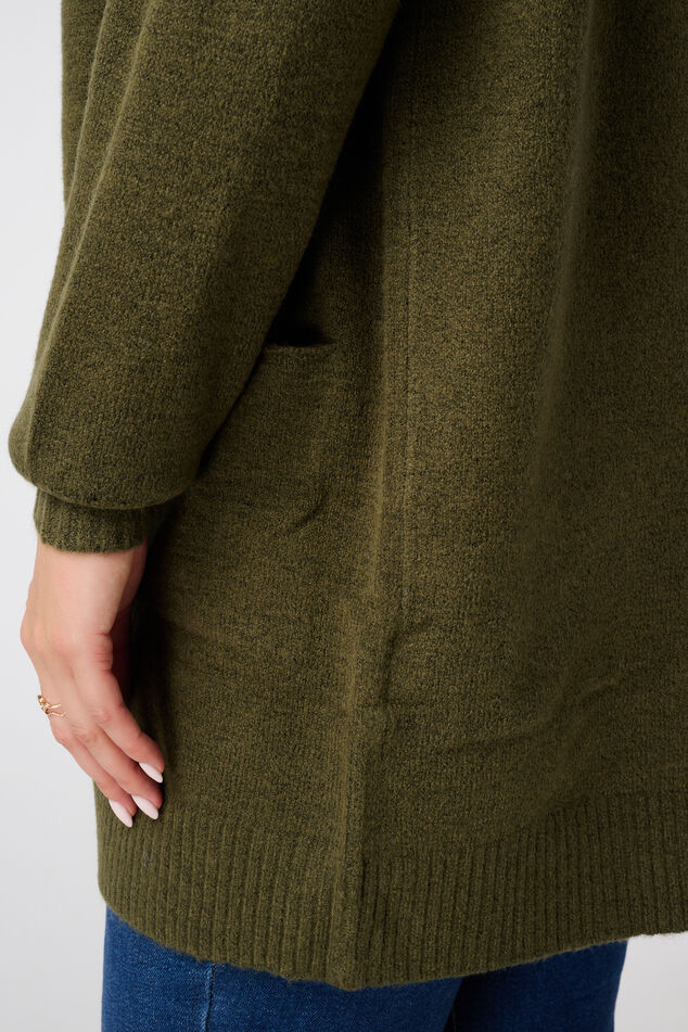 Chaqueta de punto media con bolsillos image number 6