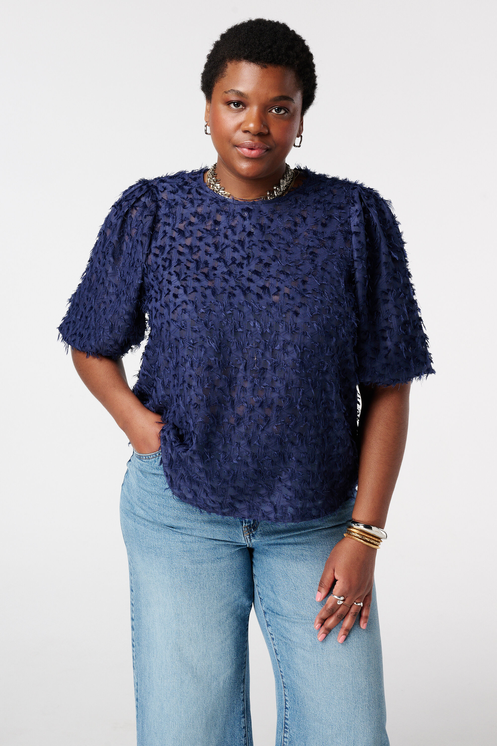 Blusa con textura image number 0